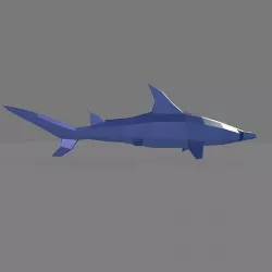 Hammerhead Shark Low-poly 3D model
