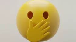 Hand Covering Mouth Emoji 3D model