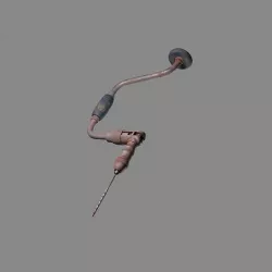 Hand drill Low-poly 3D model