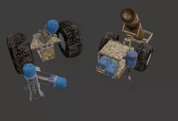 Hell Cannon Pack  Low-poly 3D model