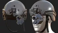 Helmet military combat soldier armor scifi Low-poly 3D models Low-poly 3D model