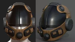 Helmet scifi military combat soldier scifi fantasy  Low-poly 3D model