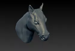 Horse head solid mesh 3D model