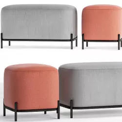 Industry West HEMLOCK pouf 3D model