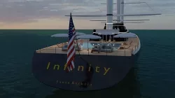 -Infinity- Sailing megayacht with custom hull shape 3D model