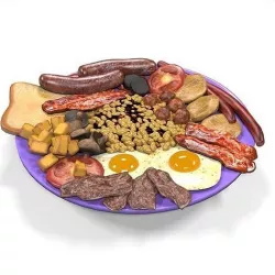 Irish Breakfast Food 3D model
