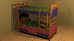 Kids Bunk Bed 3D model