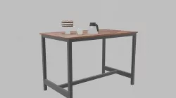 Kitchen Table Low-poly 3D model