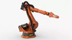 KUKA 210 2 Cinema 4D Rigged industrial robotic arm 3D model