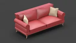 Leather Sofa 3D model