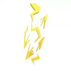 Lightning Emblem v5 001 Low-poly 3D model