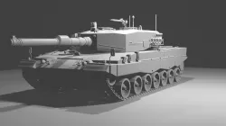 low poly leopard 2  3D model