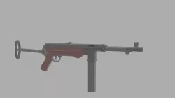 Low Poly MP-40 Low-poly 3D model