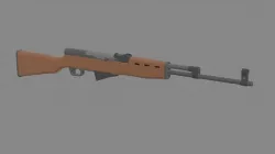 Low Poly SKS Rifle Low-poly 3D model