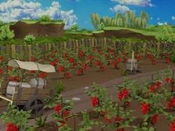 Low poly tomatoes Low-poly 3D model