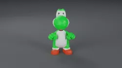 Low-Poly Yoshi 3D model