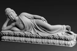 Lying Buddha - Buddha entering Nirvana 3D model