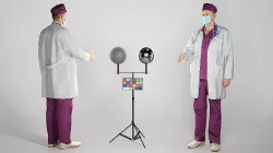 Medical doctor male is shaking hand 170 Low-poly 3D model