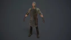 Medieval blacksmith Low-poly 3D model