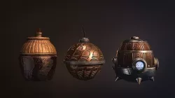 Medieval pocket bombs Stylized Low-poly 3D model