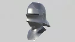 Medieval Sallet Helmet 02 Low-poly 3D model