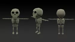 Mini Skeleton Low-poly 3D model