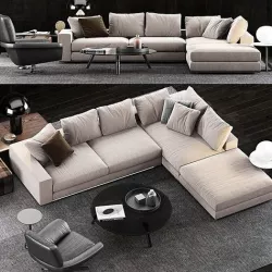 Minotti Hamilton Sofa 3D model