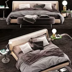 Minotti Spencer Bed 2 3D model
