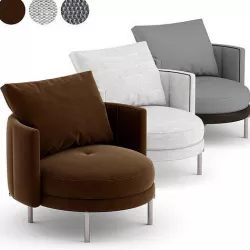 Minotti Torii lounge chair 3D model