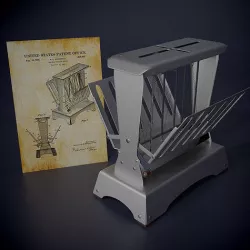 Old Electric Toasting Device 3D model