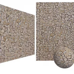 Old Stone Mosaic  Wall Cobblestone 6k  Tileable CoronaVray 3D model