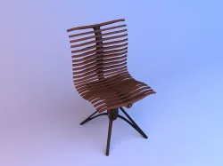 Parametric ergonomic spine chair 3D model
