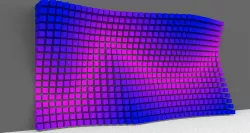 Parametric Magenta and Navy Blue Colored Wall Decoration 3D model