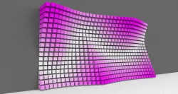 Parametric Magenta and White Colored Wall Decoration  3D model