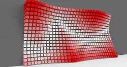 Parametric Red and White Colored Wall Decoration 3D model