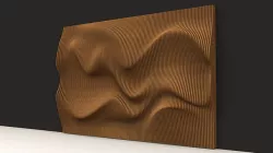 Parametric Wavy Wooden Panels 3D model