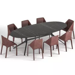 Poliform MONDRIAN and Manta chair 3D model