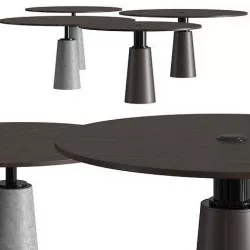 Poltrona Frau Mesa Due Dining Tables 3D model