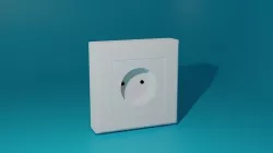 Power socket Low-poly 3D model