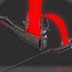 Rain Sci-fi Scythe Game-Ready Low-poly 3D model