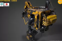 RANDOM Machine Part Low-poly 3D model