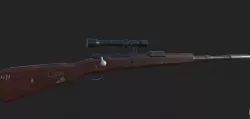 Realistic Kar98 Gun 3D Model Low-poly 3D model