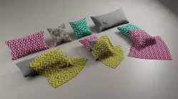 Realistic Pillow and Fabric Pack 3D model
