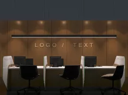 RECEPTION COUNTER FULL 3D SCENE 3D model