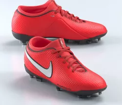 Red Football Boots 3D model