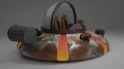 Rick and Morty spaceship 3D model