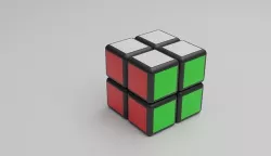 Rubik cube 2x2 Low-poly 3D model
