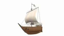 Sailing food ship 3D model