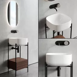 Scarabeo Ceramiche Diva Floor-standing Vanity Unit Set 1 Low-poly 3D model