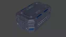 SciFi Container  Low-poly 3D model